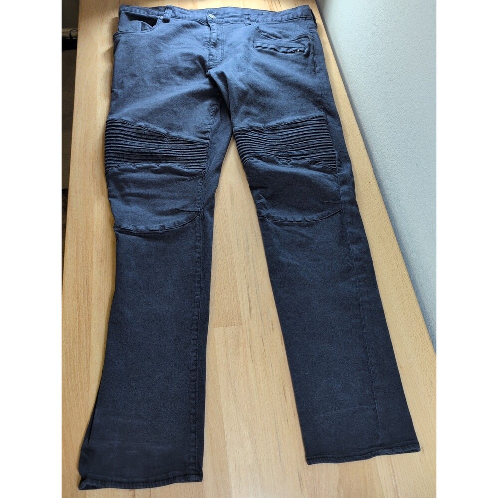Armani Exchange A|X J27 Men's 38x32 Skinny Biker Navy Blue Stretch Cotton Jeans